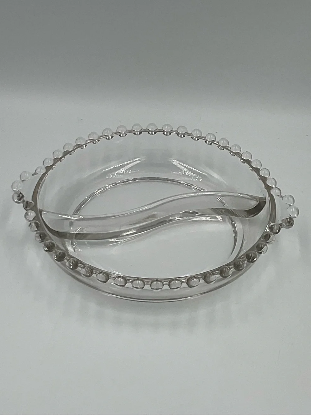 Vintage Imperial Glass Candlewick Divided Relish Dish